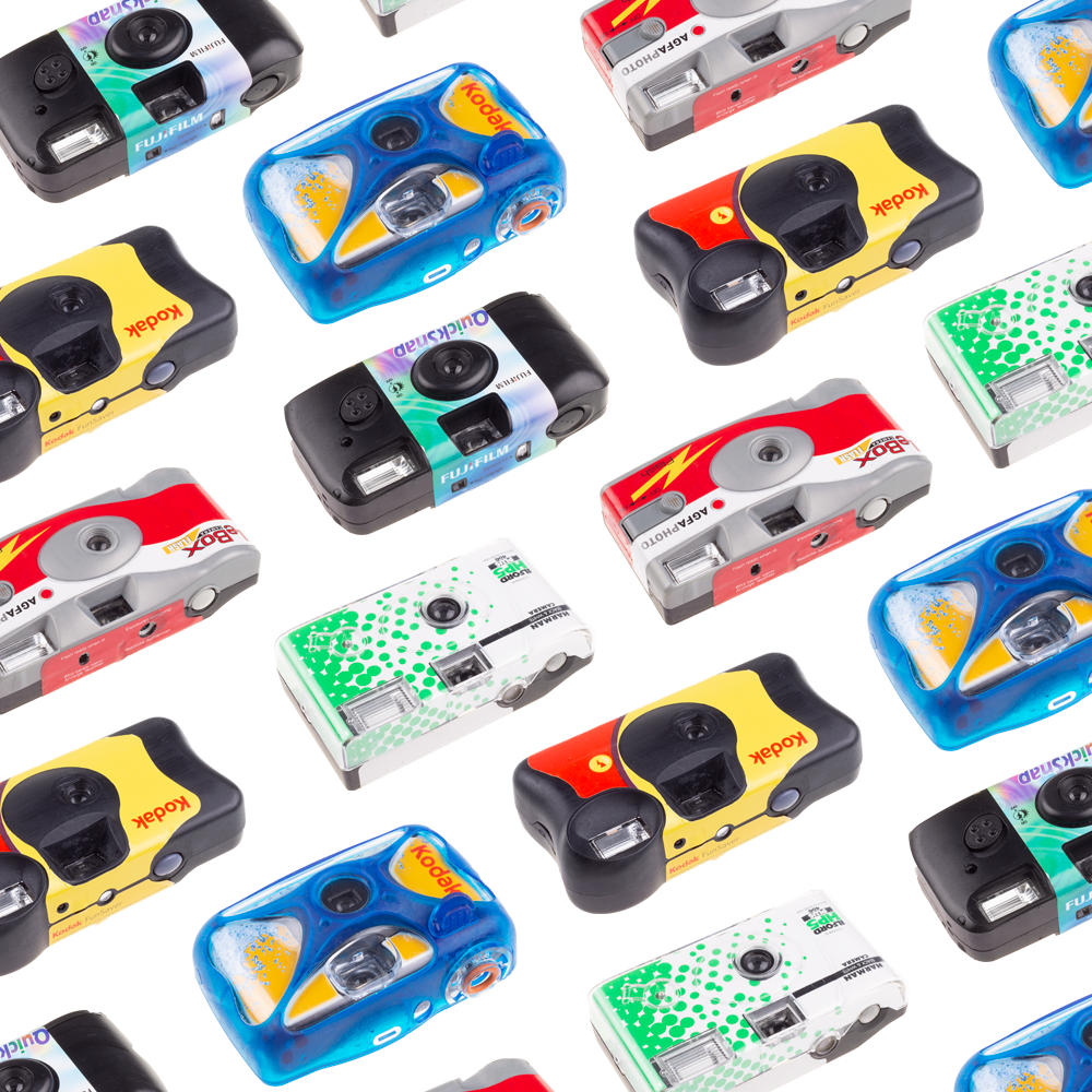 Old Disposable Disposable Camera Developing Post 35mm Colour Film